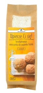 Mieszanka do wypieku bułek jasnych, bezglutenowa bez dodatku cukrów 400g -  Pięć Przemian
