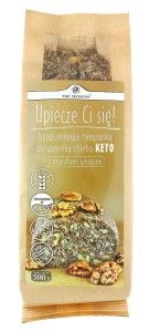 Mieszanka do wypieku chleba z orzechami włoskimi bez dodatku cukrów bezglutenowa (KETO) 500g - Pięć Przemian