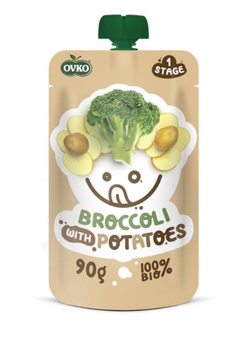 Danie *Brokuł-Ziemniak* po 6 miesiącu życia BIO 90g - OVKO	-4043