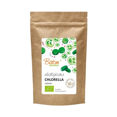 Chlorella 400mg suplement diety w tabletkach BIO 625szt, 250g - Batom-4066