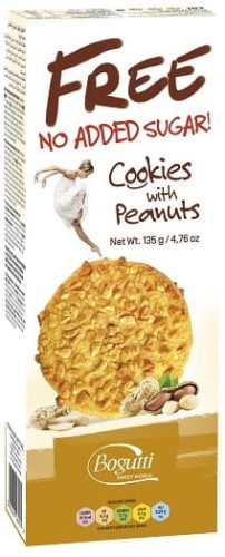Ciasteczka z orzeszkami arachidowymi bez cukru 135g - Bogutti-4085