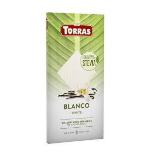 Czekolada biała ze stevią bezglutenowa 100g  - Torras