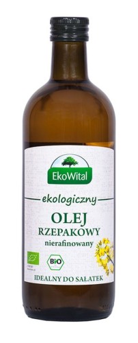 Olej rzepakowy tłoczony na zimno BIO 1L - Ekowital-4167