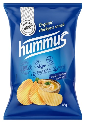 Chipsy z ciecierzycy o smaku hummusu bezglutenowe BIO 85g - McLLoyds-4173
