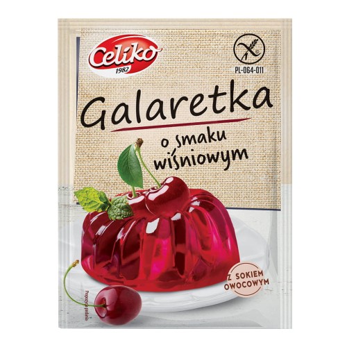 Galaretka o smaku wiśniowym bezglutenowa 75g - Celiko-4179