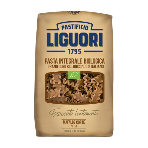 Makaron z semoliny IGP Mafalde Wstążka pełnoziarnisty BIO 500g - Liguori-4256