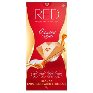 Czekolada biała karmelizowana 85g - RED Delight