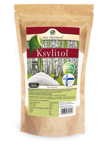 Ksylitol Fiński Cukier brzozowy 1kg - Pięć Przemian-4349