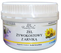 Żel żywokostowy z arniką, na stłuczenia i w terapii po złamaniach 350g – Farm-Vix