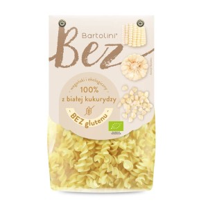 Makaron z białej kukurydzy świderek bezglutenowy BIO 250g Bartolini
