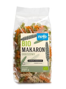 Makaron orkiszowy świderki KOLOROWE BIO 250g Niro BIO