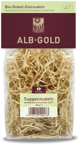 MAKARON (ORKISZOWY JAJECZNY) NITKA BIO 250 g - ALB GOLD.jpg