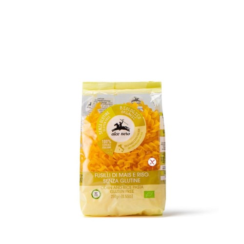 MAKARON (KUKURYDZIANO - RYŻOWY) FUSILLI BEZGLUTENOWY BIO 250 g - ALCE NERO.jpg