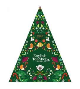 Kalendarz adwentowy choinka zielona herbaty 25 piramidek BIO 50g ENGLISH TEA SHOP