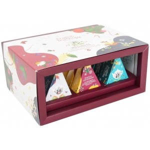 Kolekcja herbatek świątecznych BIO piramidki WELLNESS PRISM COLLECTION 12 PIRAMIDEK BIO W 3 SMAKACH - ENGLISH TEA SHOP