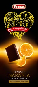 Czekolada GORZKA z pomarańczami ZERO bez cukru 125g - Torras