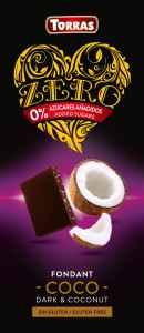 Czekolada GORZKA z kokosem ZERO bez cukru 125g - Torras
