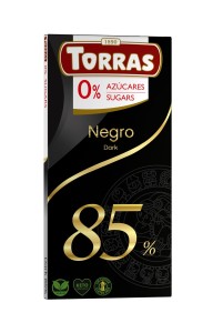 Czekolada GORZKA 85% kakao BEZ CUKRU bez glutenu 75g - Torras