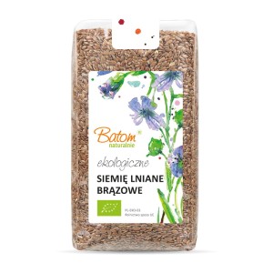 Len brązowy siemię lniane BIO 500g - Batom