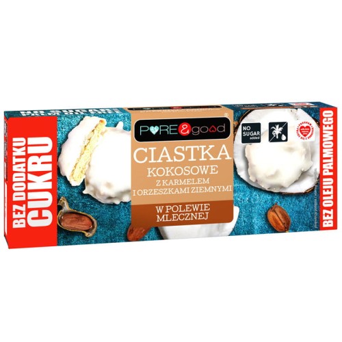 CIASTKA KOKOSOWE Z KARMELEM I ORZESZKAMI ZIEMNYMI W POLEWIE MLECZNEJ BEZ CUKRU.jpg