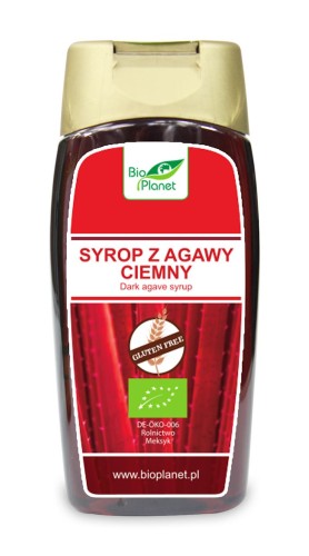 SYROP Z AGAWY CIEMNY BEZGLUTENOWY BIO 350 g (250 ml) - BIO PLANET.jpg