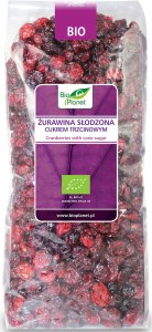 Żurawina słodzona cukrem trzcinowym BIO 1kg  - Bio Planet
