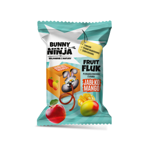 FRUIT FLUK Przekąska owocowa SZNUREK o smaku jabłko - mango 15g - Bunny Ninja