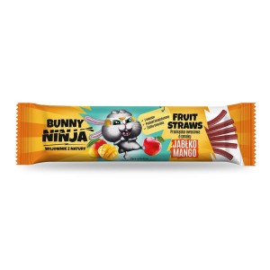 Przekąska owocowa o smaku jabłko-mango Fruit Straws 16g - Bunny Ninja