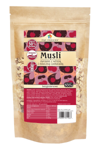 Musli z wiśnią i mleczną czekoladą (500g) - Pięć Przemian