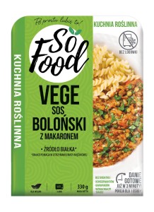 Sos boloński VEGE z makaronem (330g) - SO FOOD