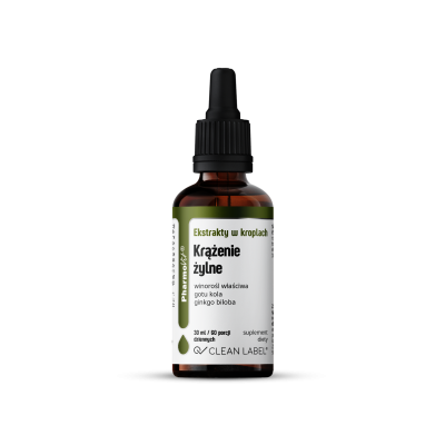 EKSTRAKTY W KROPLACH NA PRAWIDŁOWE KRĄŻENIE ŻYLNE BEZGLUTENOWE 30 ml - PHARMOVIT (CLEAN LABEL).jpg
