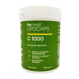 Witamina C 1000 liposomalna 120 kaps. Formeds lipocaps kwas L-askorbinowy fosfolipidy z lecytyny słonecznikowej