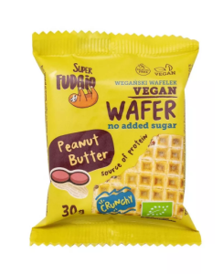WAFELEK Z KREMEM ARACHIDOWYM BEZ CUKRU BIO 30G SUPER FUDGIO