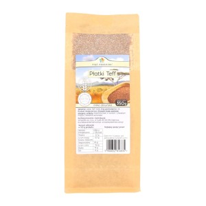PŁATKI TEFF BRĄZOWE BEZGLUTENOWE 350G PIĘĆ PRZEMIAN