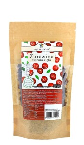 ŻURAWINA SUSZONA Z SOKIEM JABŁKOWYM CIĘTA 250G PIĘĆ PRZEMIAN