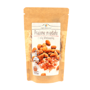 PRAŻONE MIGDAŁY Z SOLĄ KŁODAWSKĄ 100G PIĘĆ PRZEMIAN