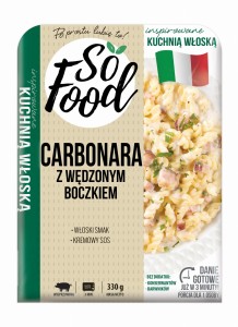 CARBONARA Z WĘDZONYM BOCZKIEM 330G SO FOOD