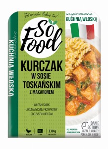 KURCZAK W SOSIE TOSKAŃSKIM Z MAKARAONEM 330G SO FOOD