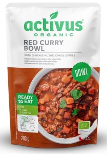 DANIE CZERWONE CURRY Z GRZYBAMI SHITAKE I SOCZEWICĄ BEZGLUTENOWE BIO 283G ACTIVUS
