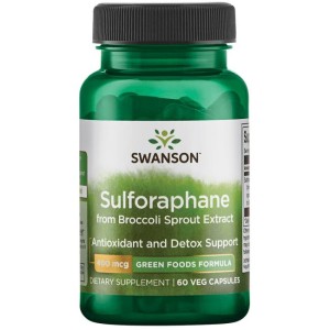 SULFORAFAN - EKSTRAKT Z KIEŁEK BROKUŁA 400MCG 60 KAPSUŁEK SWANSON