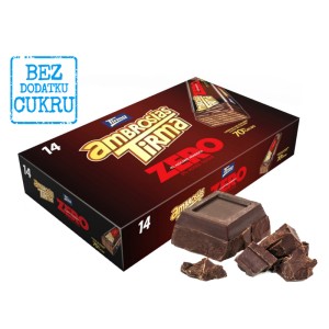 WAFELKI W GORZKIEJ CZEKOLADZIE BEZ CUKRU 301G TIRMA