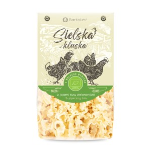 MAKARON SIELSKA KLUSKA FALA Z JAJ ZIELONONÓŻKI BIO 250G BARTOLINI