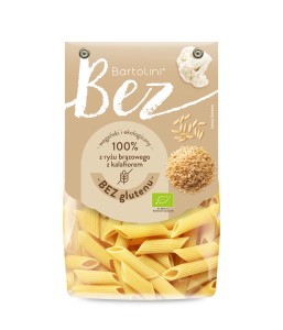 MAKARON BEZGLUTENOWY RYŻOWY Z KALAFIOREM PENNE BIO 250G BARTOLINI