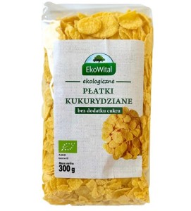 PŁATKI KUKURYDZIANE BEZ DODATKU CUKRU BIO 300G EKOWITAL