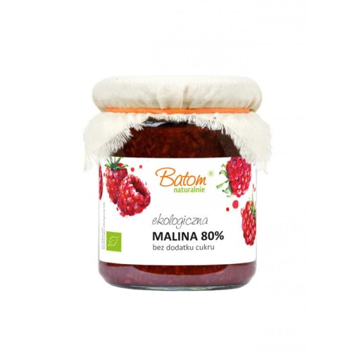 Dżem malinowy 80% bez dodatku cukru BIO 260g BATOM-477