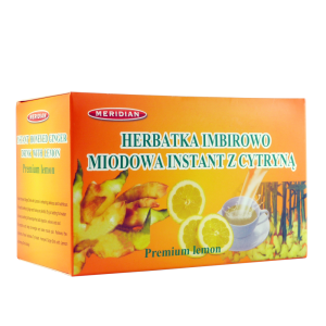 HERBATKA IMBIROWO-MIODOWA INSTANT Z CYTRYNĄ 10SASZ.X18G MERIDIAN