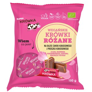 KRÓWKI BEZMLECZNE O SMAKU RÓŻANYM BEZGLUTENOWE BIO 150G SUPER KRÓWKA