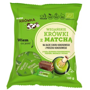 KRÓWKI BEZMLECZNE O SMAKU MATCHY BEZGLUTENOWE BIO 150G SUPER KRÓWKA