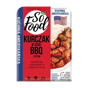 KURCZAK W SOSIE BBQ Z RYŻEM 330G SO FOOD
