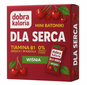 MINI BATONIKI DLA SERCA WIŚNIA TIAMINA MAGNEZ RHODIOLA 6X17G DOBRA KALORIA